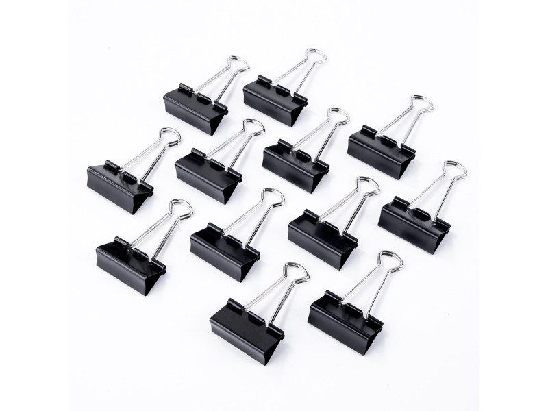 Paberiklamber DELI 41mm 12tk/pk must - Pilt 3