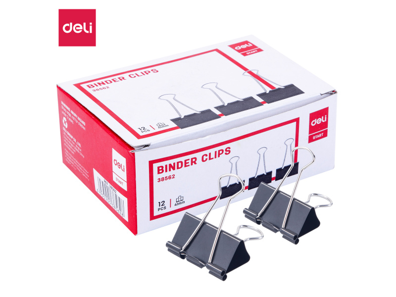 Paberiklamber DELI 41mm 12tk/pk must