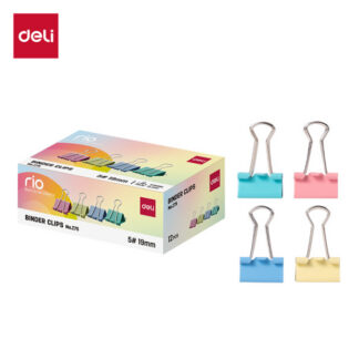 Paberiklamber DELI Rio 19mm 12tk/pk assortii värvid