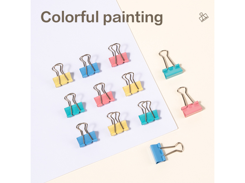 Paberiklamber DELI Rio 19mm 12tk/pk assortii värvid - Pilt 5