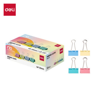 Paberiklamber DELI Rio 25mm 12tk/pk assortii värvid