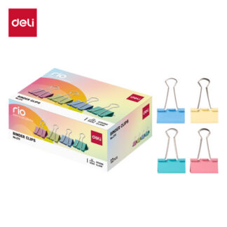 Paberiklamber DELI Rio 41mm 12tk/pk assortii värvid