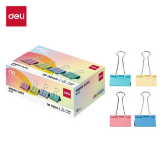 Paberiklamber DELI Rio 51mm 12tk/pk assortii värvid