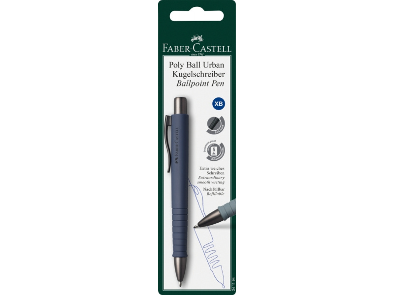 Pastapliiats Faber-Castell PolyBall XB 0.6mm, tumesinine - Pilt 2