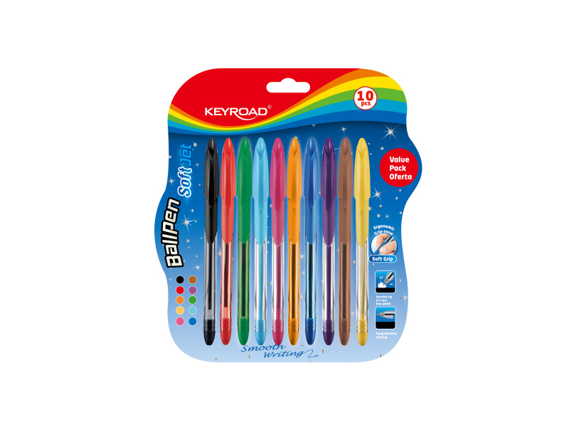 Pastapliiats Keyroad 0.7mm 10-värvi