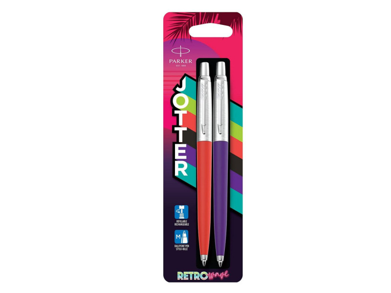 Pastapliiats Parker Jotter Originals 80´S Retro Wave : Red + Purple