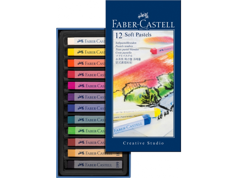 Pastellkriidid Faber-Castell Gofa 12-värvi