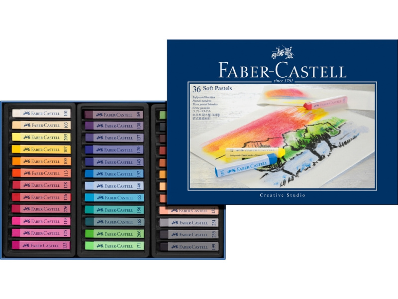 Pastellkriidid Faber-Castell Gofa 36-värvi