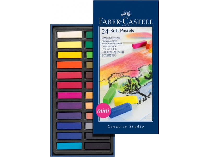 Pastellkriidid Faber-Castell Mini Creative Studio 24-värvi