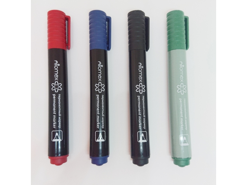 Permanentne marker Attomex ümar 3mm komplekt 4 värvi