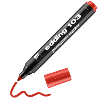 Permanentne marker Edding 103 punane, 1,5-3mm