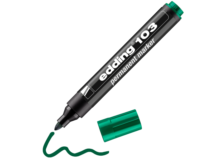 Permanentne marker Edding 103 roheline, 1,5-3mm