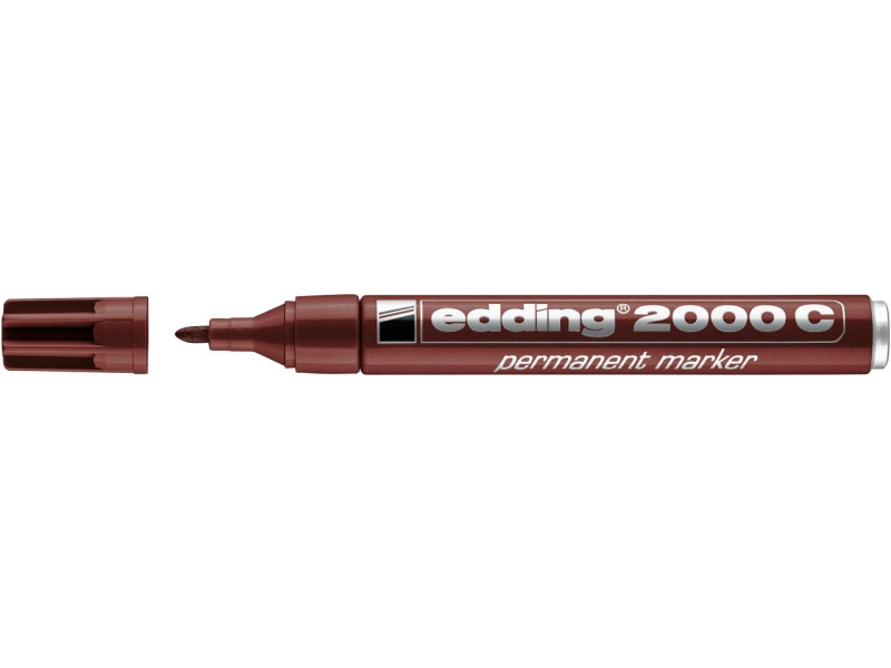Permanentne marker Edding 2000C 1,5-3mm, ümar ots, pruun