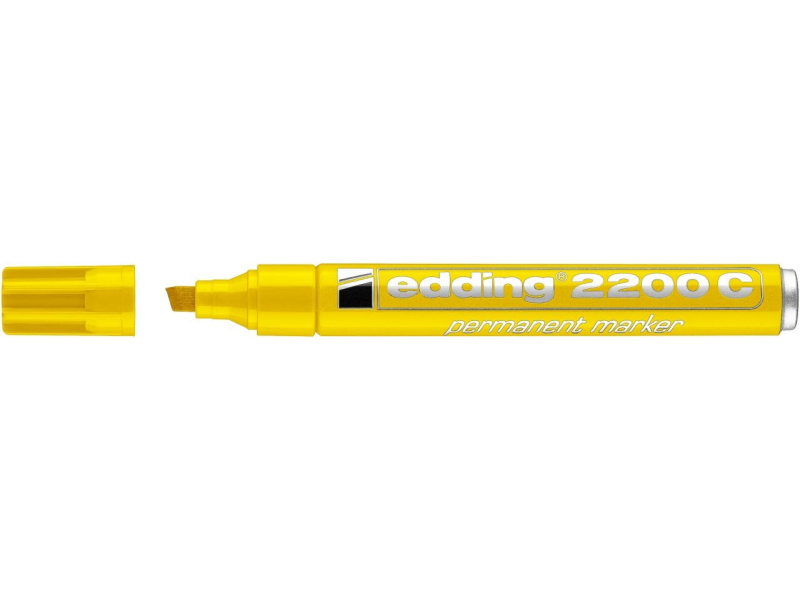 Permanentne marker Edding 2200C 1-5mm, lõigatud ots, kollane