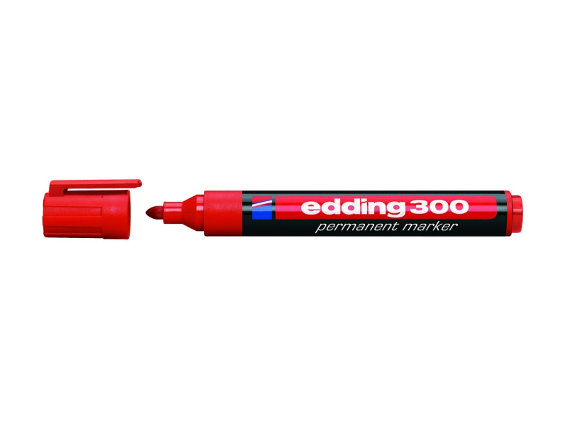 Permanentne marker Edding 300 A8 punane, 1,5-3mm