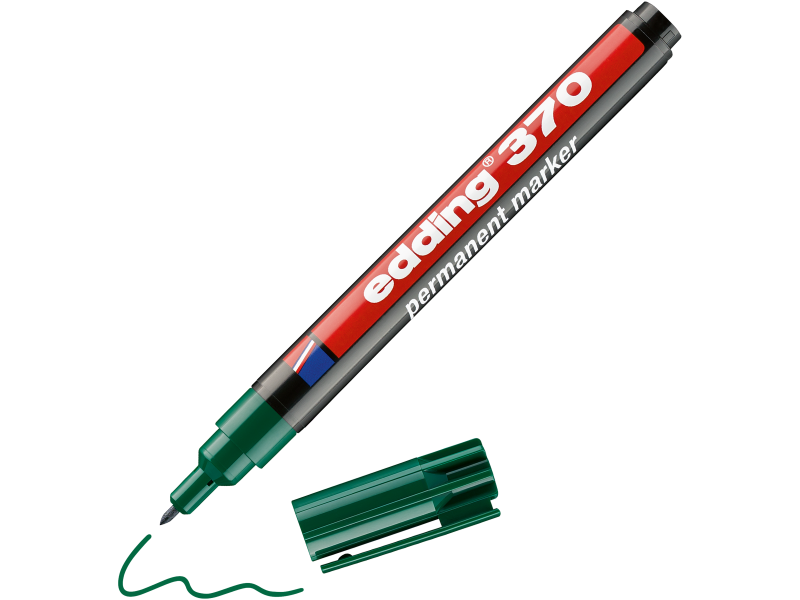 Permanentne marker Edding 370, 1mm roheline