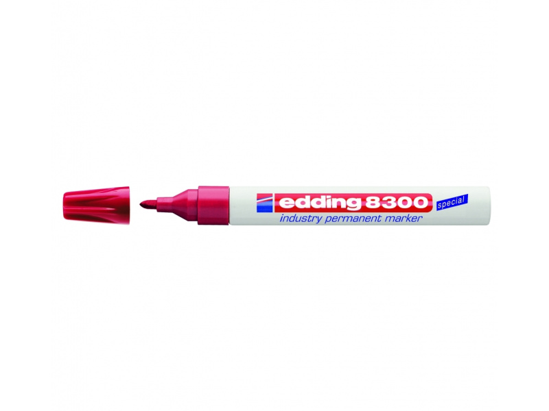 Permanentne marker Edding 8300 1,5-3mm, ümar ots, punane
