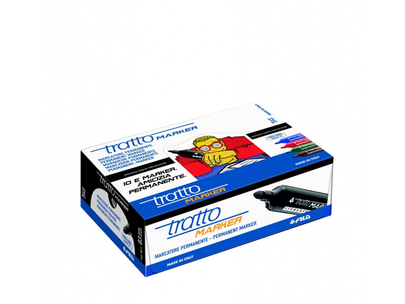 Permanentne marker Fila Tratto Giotto ümar ots, must (20tk) - Pilt 4