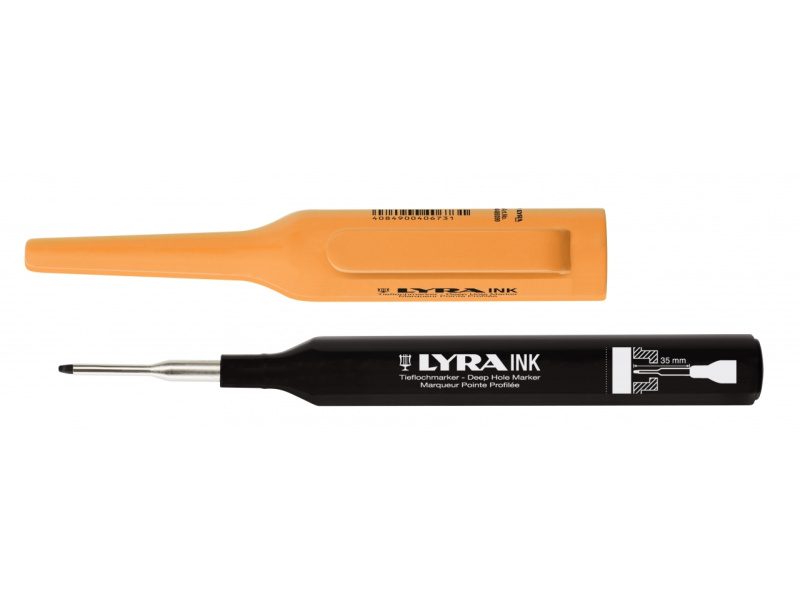 Permanentne marker Lyra Ink, ehitusmarker, must - Pilt 2