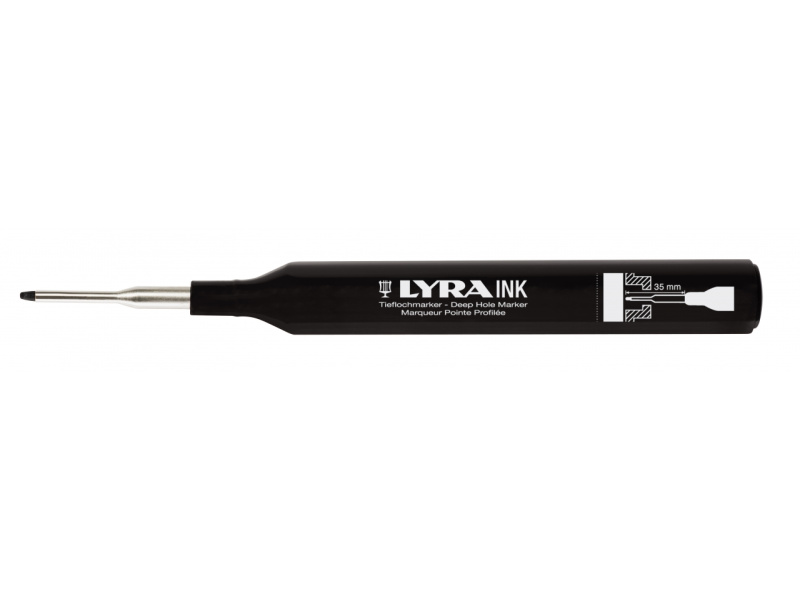 Permanentne marker Lyra Ink, ehitusmarker, must - Pilt 4