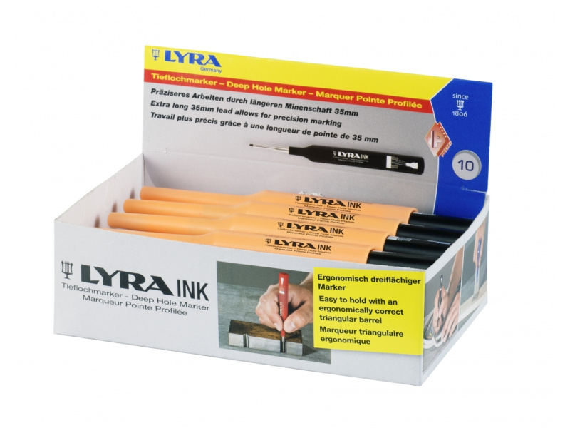 Permanentne marker Lyra Ink, ehitusmarker, must