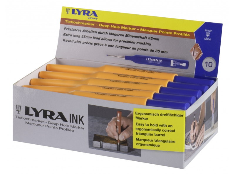 Permanentne marker Lyra Ink, ehitusmarker, sinine - Pilt 3