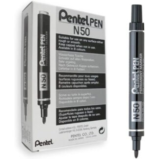 Permanentne marker Pentel N50 ümar ots, must