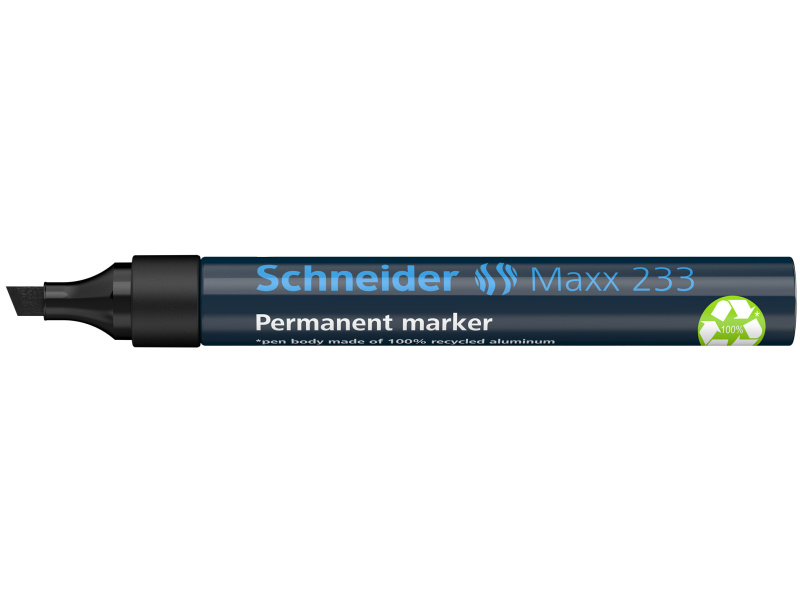 Permanentne marker Schneider 233 1-5mm lõigatud ots, must - Pilt 3