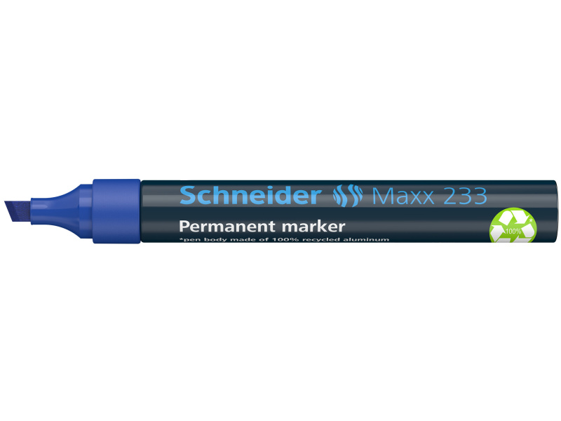 Permanentne marker Schneider 233 1-5mm lõigatud ots, sinine - Pilt 3