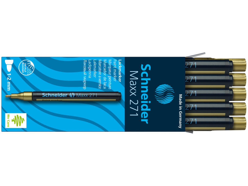 Permanentne marker Schneider Paint 271 1-2mm, kuld - Pilt 2