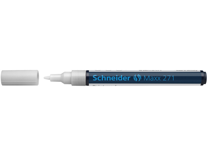 Permanentne marker Schneider Paint 271 1-2mm, valge - Pilt 2