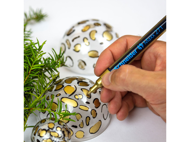 Permanentne marker Schneider Paint 271 1-2mm, valge - Pilt 3