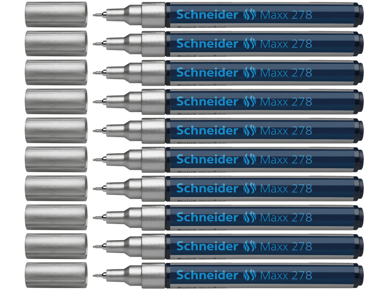 Permanentne marker Schneider Paint 278 0,8mm, hõbe - Pilt 2