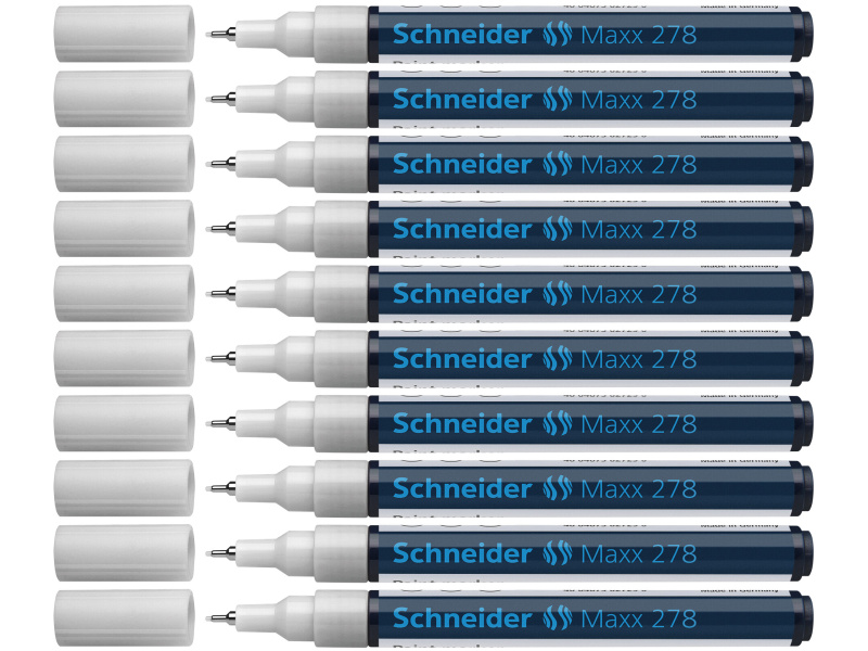 Permanentne marker Schneider Paint 278 0,8mm, valge - Pilt 2