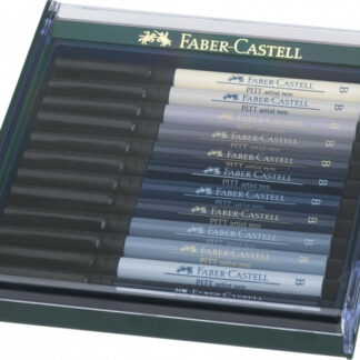 Pintsel-pliiats Faber-Castell PITT 12tk/pk hallid toonid