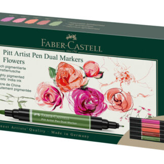 Pintsel-pliiats Faber-Castell Pitt Artist Pen kahepoolsed 5-värvi flowers