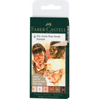 Pintsel-pliiats Faber-Castell PITT artist pen Portree 6-värvi