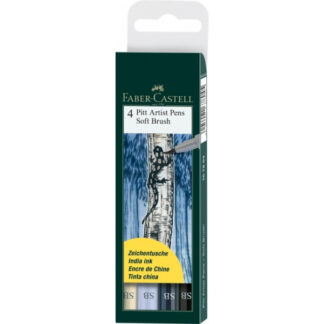 Pintsel-pliiats Faber-Castell PITT artist pen SB värv 4tk/pk