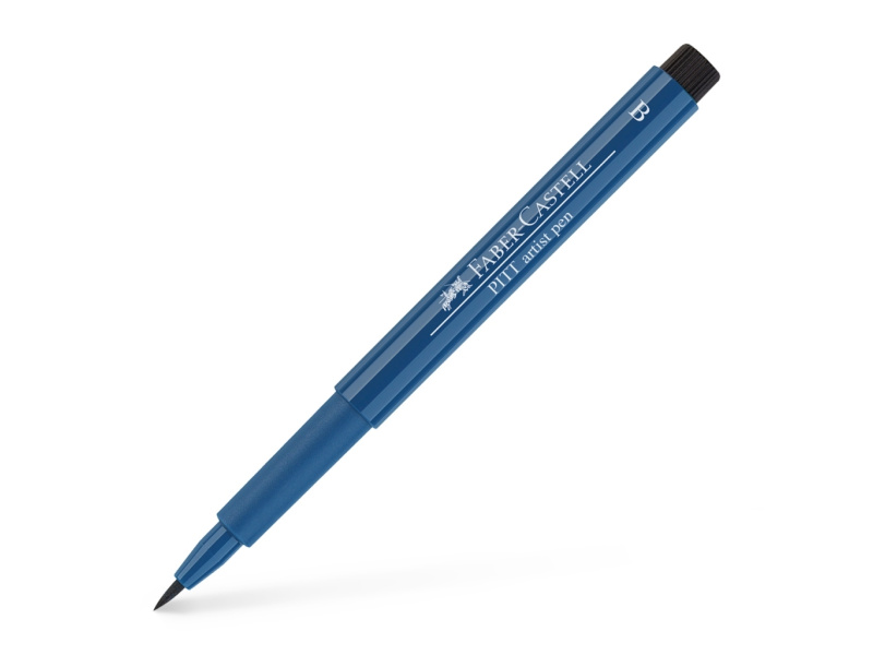 Pintsel-pliiats Faber-Castell Pitt Artist Pen tumesinine (indianthrene blue)