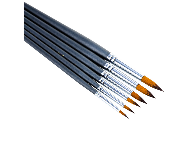 Pintslite komplekt DELI 6tk/pk (ümar nr 2,4,6,8,10,12) nailon, blistris - Pilt 2