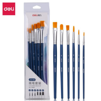 Pintslite komplekt DELI 6tk/pk (ümar nr 4,6,8; lapik nr 4, 6, 8) blistris