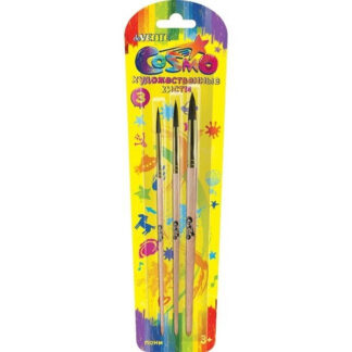 Pintslite komplekt deVENTE 3tk/pk (ümar poni nr 2,4,7) blistris