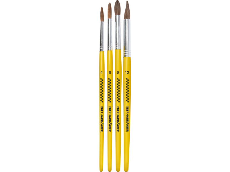 Pintslite komplekt EberhardFaber 4tk/blistris (ümar nr. 6,8,10,12) - Image 2