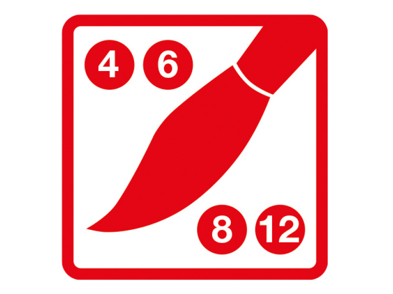 Pintslite komplekt EberhardFaber 4tk/blistris (ümar nr. 6,8,10,12) - Image 3