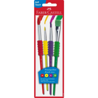 Pintslite komplekt Faber-Castell soft touch 4tk/pk (nr.2,6,10,12)