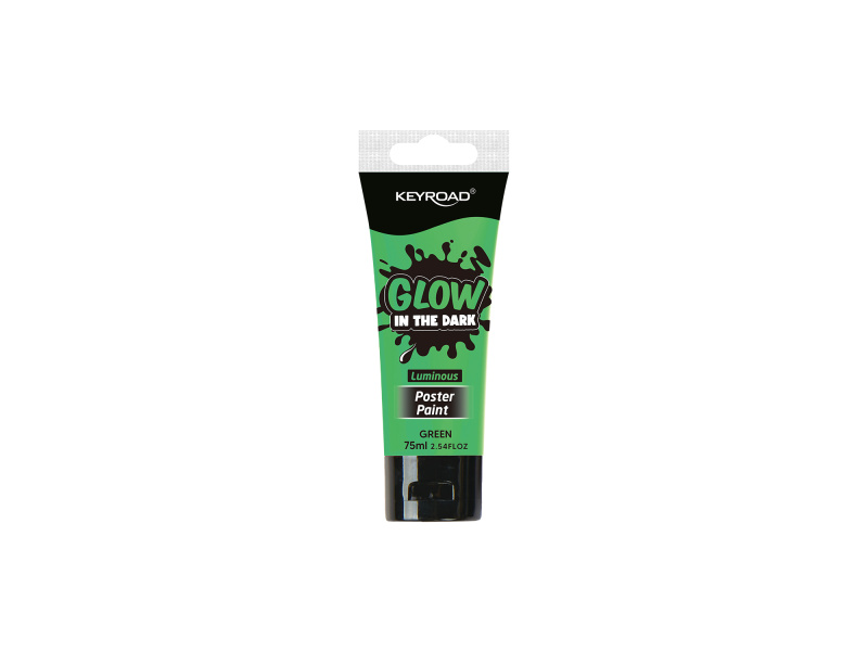 Plakativärv Keyroad 75ml, pimedas helendav, roheline
