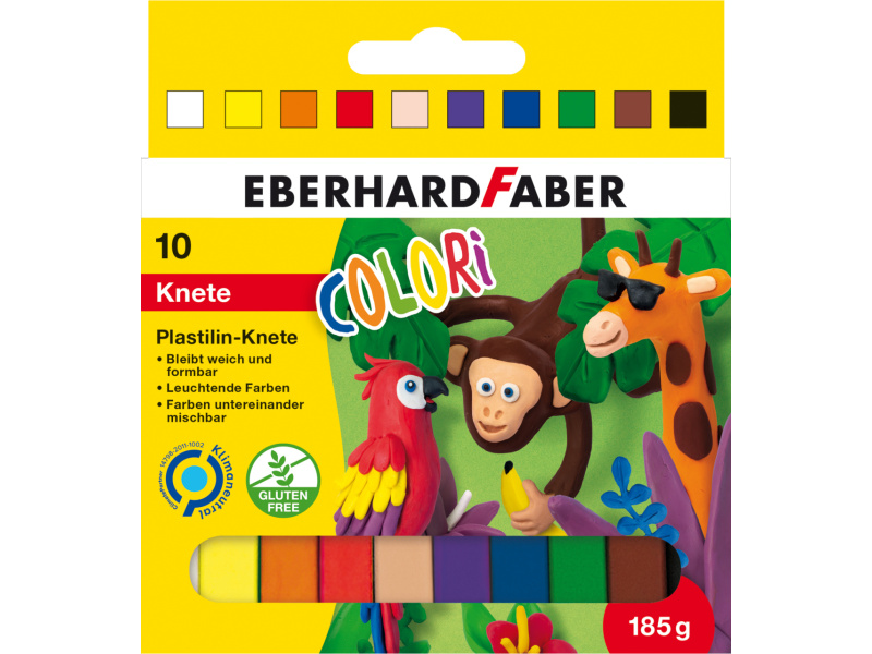 Plastiliin EberhardFaber Colori 10-värvi