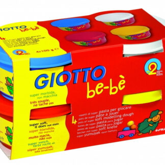 Plastiliin Fila Giotto be-be 4x100g kollane, sinine, punane, valge