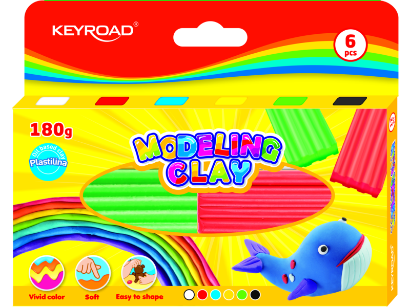 Plastiliin Keyroad 6-värvi
