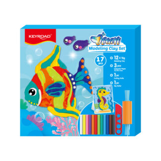 Plastiliini komplekt Keyroad Ocean, 180g + nuga + rull + värviline paber